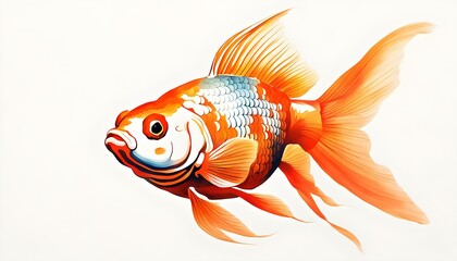 Beautiful Isolate Goldfish