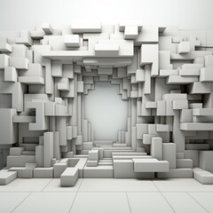 Gray And White Walls 3D UHD Wallpaper
