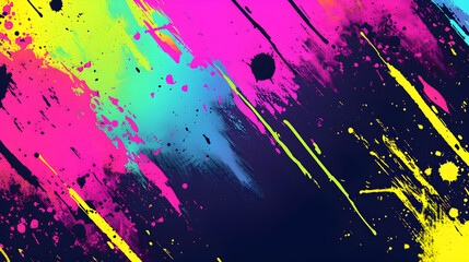 Abstract background with bright colors, free pattern in punk style. - obrazy, fototapety, plakaty