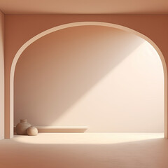Ethereal Elegance: 3D Rendering of a Blank Stage for Infinite Possibilities
