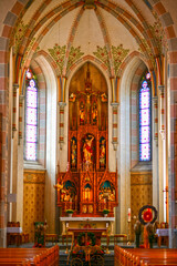 Fototapeta na wymiar Innenansicht der Pfarrkirche Schwarzach in Vorarlberg 