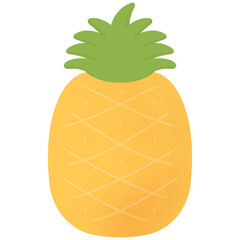 Yellow pineapple illustration 