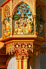 Innenansicht der Pfarrkirche Schwarzach in Vorarlberg	 - obrazy, fototapety, plakaty