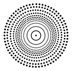 halftone dots curved gradient pattern