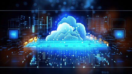 Smart cloud technology connects and transmits information through the Internet networkSmart cloud technology connects and transmits information through the Internet network.