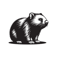 Whimsical Wonders: Wombat Silhouettes Bringing a Touch of Whimsy to Your Creative Endeavors - Wombat Illustration - Wombat Vector
