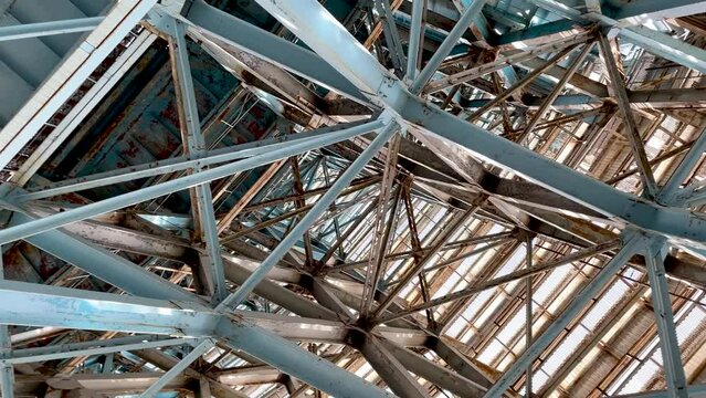 Old steel structure. Rust of metals