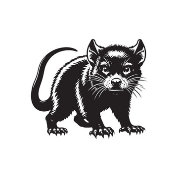 recommend clip art: Dynamic Dances: Tasmanian Devil Silhouette Set Engaging in a Dynamic Dance of Shadows Depicting the Life Force of Wildlife - Tasmanian Devil Illustration - Tasmanian Devil Vector - Animal Silhouette