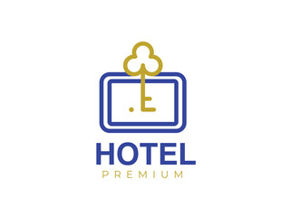 Hotel logo, real estate logo, rent accommodation logo.