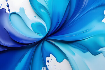 Abstract blue background made of paints. 