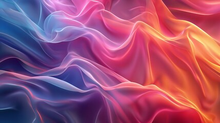 Obraz premium Cinematic grass flows with colorful patterns, a short and calming dance on nature's vibrant and fluid canvas.