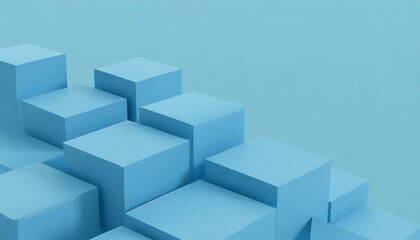 Obraz premium Geometric Elegance: Abstract 3D Render of Cubes in Harmonious Composition