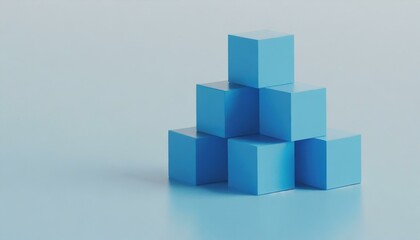 Geometric Elegance: Abstract 3D Render of Cubes in Harmonious Composition"