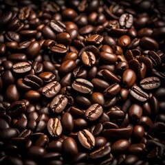 Fototapeta premium Coffee beans made with artificial intelligence art