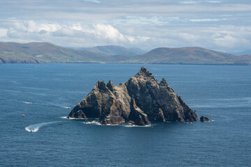 view on little skellig from skellig michael