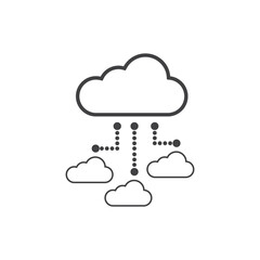 Cloud computing. Format PNG