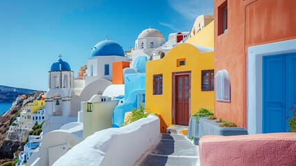 Houses with beautiful colors 