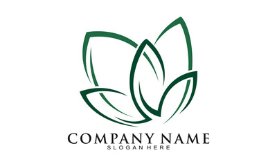 Green leaves symbol design vector