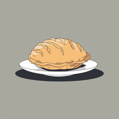 Cartoon pasty.