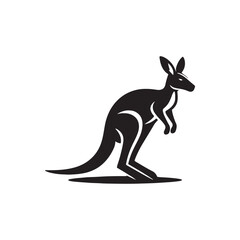 Kangaroo Perspectives: Silhouetted Kangaroo Forms Capturing the Intriguing Perspectives and Angles of Kangaroo Profiles - Kangaroo Illustration - Kangaroo Vector

