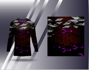 Sports jersey and tshirt template sports design for football racing gaming jersey vector