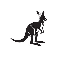 Roo Harmony: Kangaroo Silhouette Set Harmonizing the Unique Profiles and Silhouetted Forms of Kangaroos - Kangaroo Illustration - Kangaroo Vector
