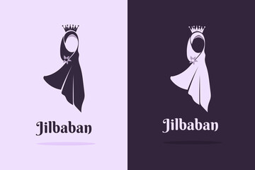 luxury beauty hijab scraft logo symbol design template