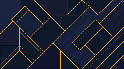 Vector background where golden lines gracefully intertwine to create a hypnotic pattern on a dark blue canvas. Rich in texture and color, this background will be the perfect complement to your design