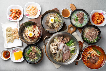 Galbi-tang, Seolleong-tang, Naju-gom-tang, Yukgaejang, Bibim-myeon, Cold Noodles, Cold Noodles,...