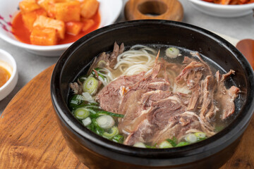 Galbi-tang, Seolleong-tang, Naju-gom-tang, Yukgaejang, Bibim-myeon, Cold Noodles, Cold Noodles, Korean food, Beef Galbi octopus shrimp hot pot, Sogal-nak-sae hot pot, Son Mandu, Dumpling, Dumpling