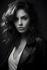 models with a natural look in a black and white