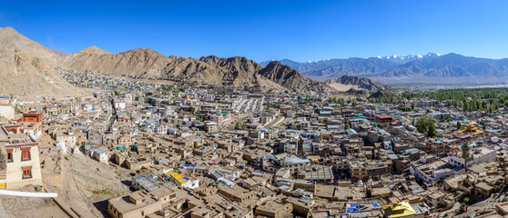 views of leh ladah city, india