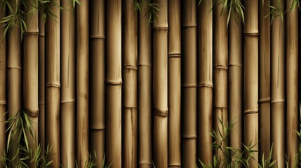 bamboo fence for garden decoration. Neural network AI generated art