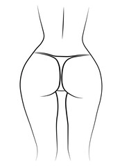illustration of body woman panties underwear figure