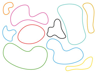 Set of hand drawn doodle shapes. Vector Illustration.