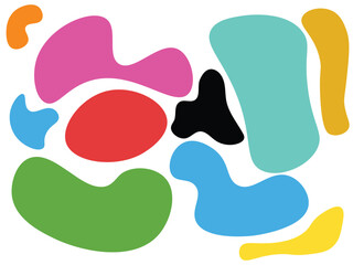 Abstract colorful shapes on white background, vector illustration, eps