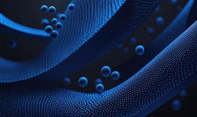 Premium Technology wave 3D background illustration. Ai generative