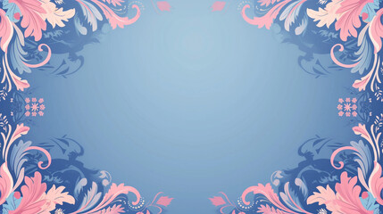 Blue & pink vintage background vector presentation design with copy space