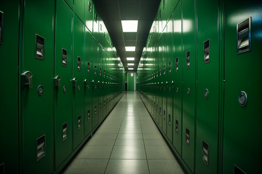 Generative ai picture of school hallway with modern furniture and daylight