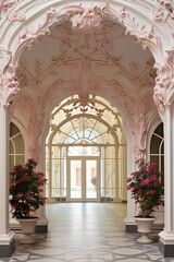 Elegant Architectural Arches with Floral Embellishment