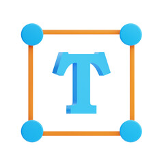 PNG 3D Text Editor icon isolated on a white background