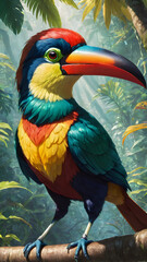 Obraz premium toucan on a branch