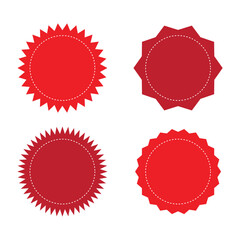 Stitched zig-zag circle collection in black color. Circle with sharp and rounded waves edge. Sale and big set of black zig-zag circle sticker with background