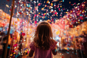 Happy children celebrate holiday decorated celebration atmosphere Generative AI picture