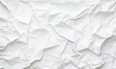 Obraz premium White crumpled paper background or texture, Crumpled paper background