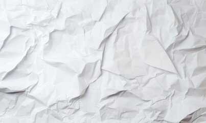 Obraz premium White crumpled paper background or texture, Crumpled paper background