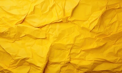 Yellow crumpled paper background with space for text or image.
