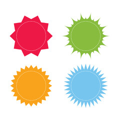 Stitched zig-zag circle collection in black color. Circle with sharp and rounded waves edge. Sale and big set of black zig-zag circle sticker with background