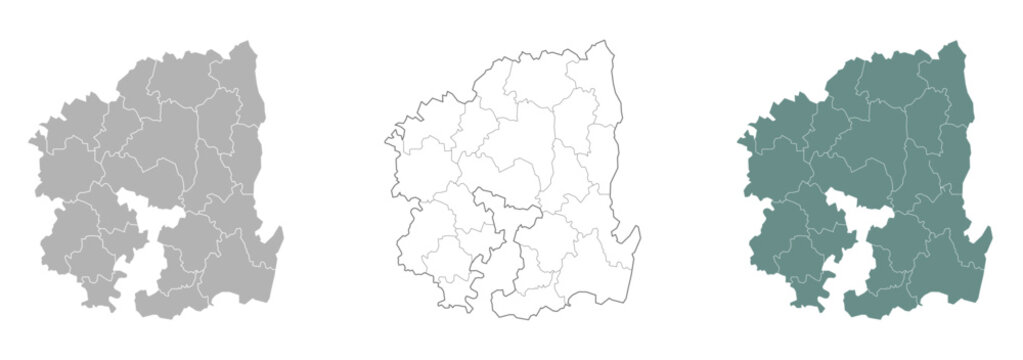 Korea's Gyeongsangbuk-do map illustration vector file