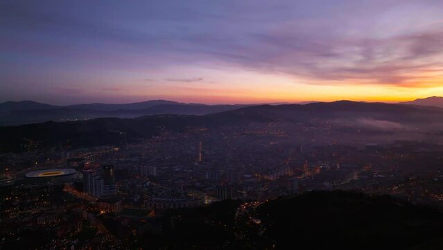 Amanecer en Bilbao